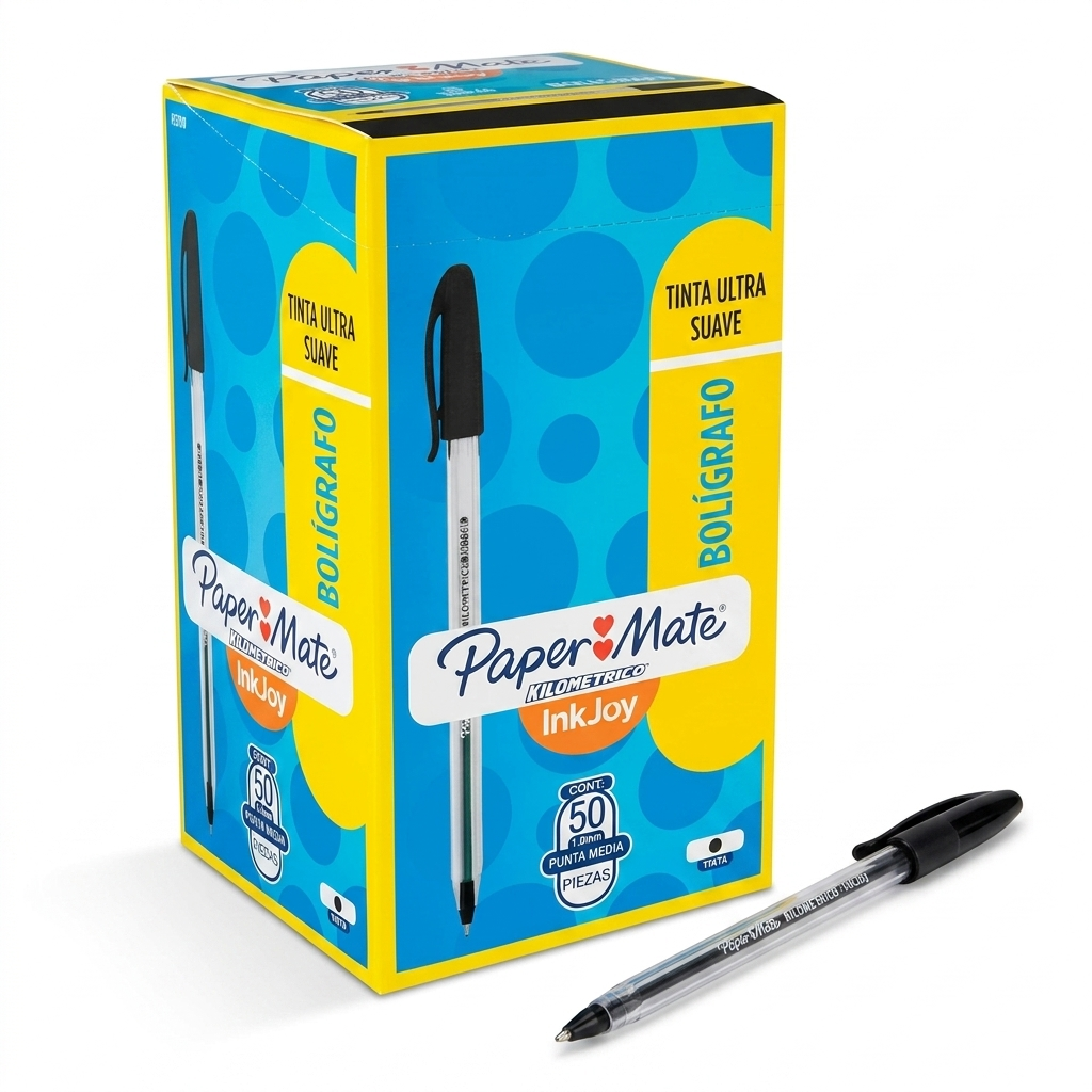 Bolígrafo Paper Mate Kilometrico Azul (caja x50)