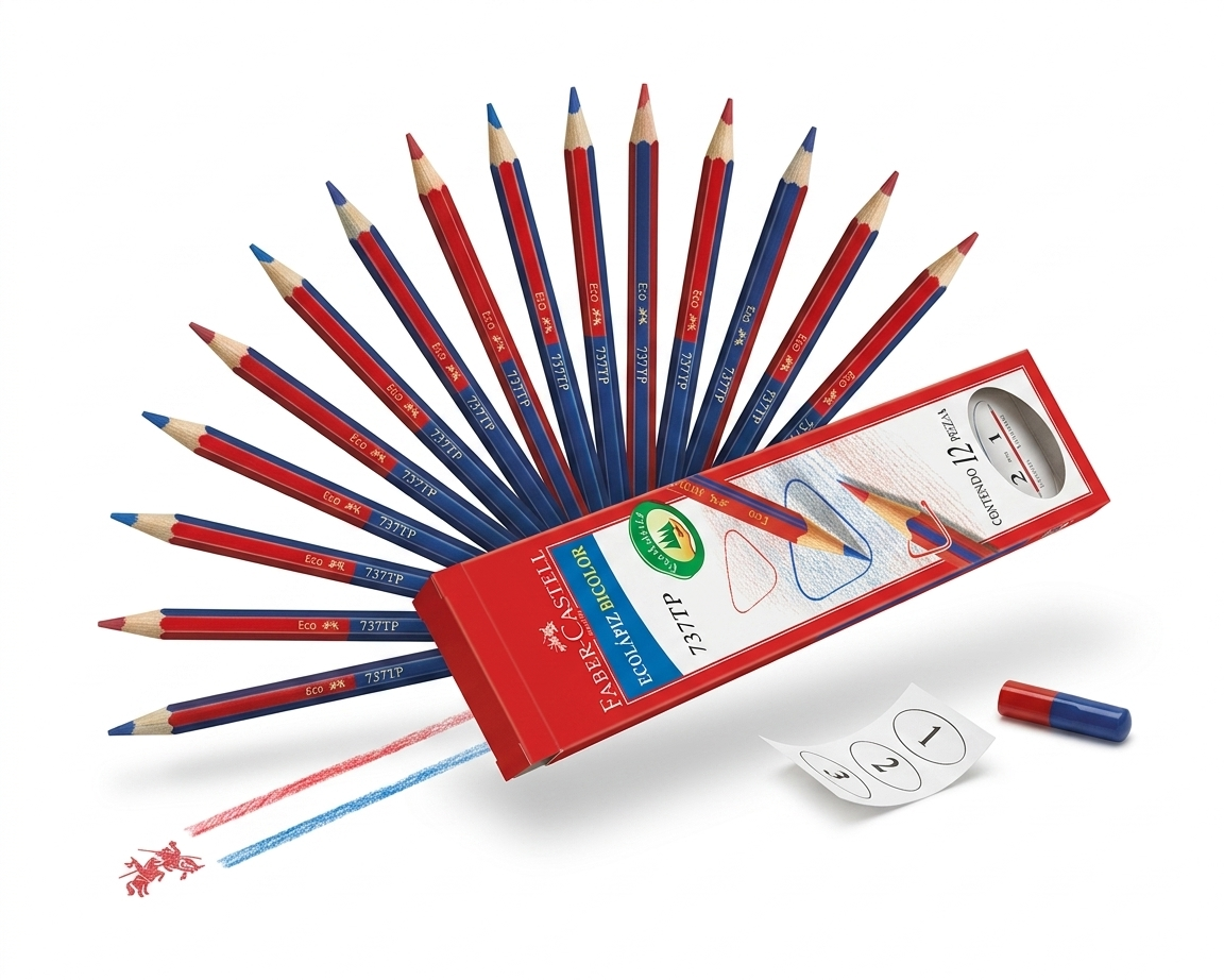 Lápiz Bicolor Rojo/Azul Faber-Castell (caja x12)